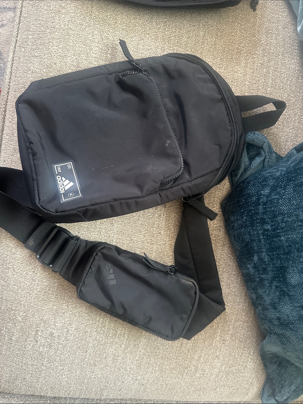 adidas Black Crossbody Sling Belt Bag
